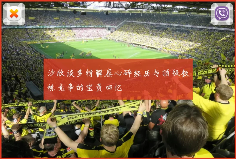 沙欣谈多特解雇心碎经历与顶级教练竞争的宝贵回忆